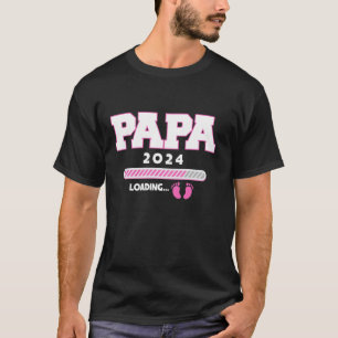 T-shirt Papa 2024 Chargement Grossesse Beby Douche Famille