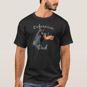 T-shirt Papa 2 du Pinscher de dobermann (noir)