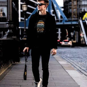 T-shirt Papa a établi des hommes rétro