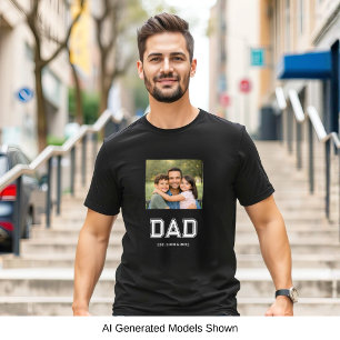T-shirt Papa a établi la typographie moderne de la photo e