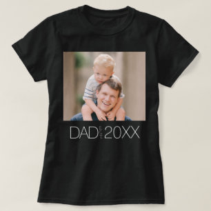 T-shirt Papa a établi une photo de script moderne