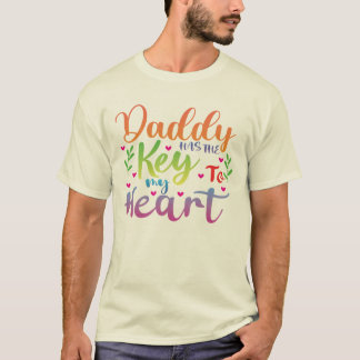 T-shirt Papa a la clé de mon cœur