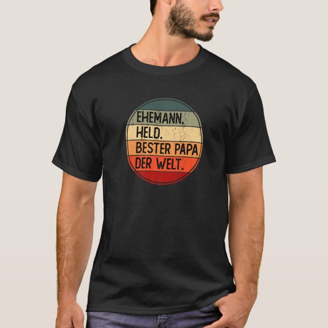 T-shirt Papa allemand [Langue allemande] (Devant)