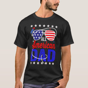T-shirt Papa américain 4 juillet Fête des pères Hommes pap