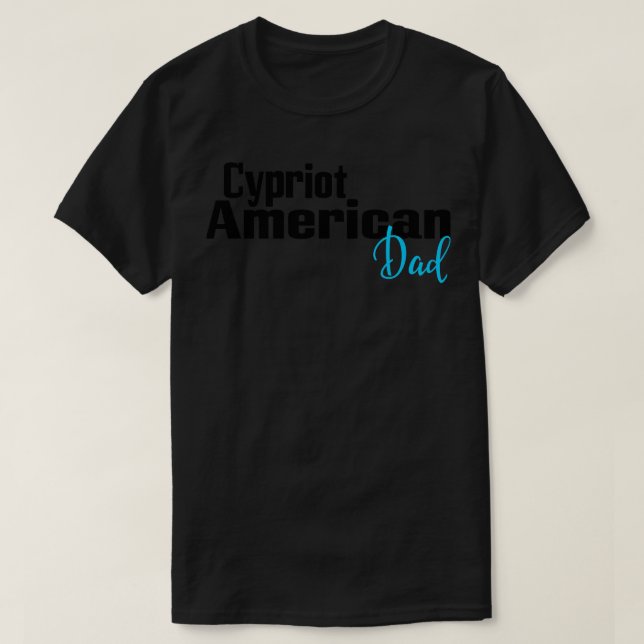 T-shirt Papa américain chypriote (Design devant)