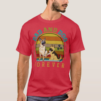 T-shirt Papa Amoureux des chiens Fête des pères cadeau ber