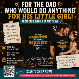 T-shirt Papa Audacieux Jouez Avec Ma Fille Brisez Son Cœur