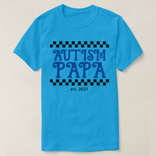 T-shirt papa autiste avec l'année établie sur mesure