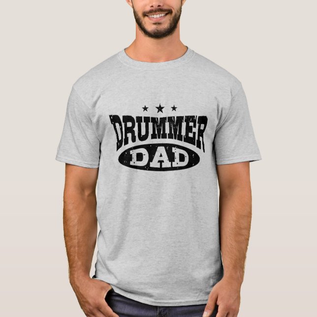 T-shirt Papa batteur (Devant)