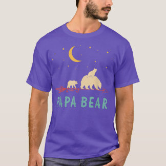 T-shirt Papa Bear avec 2 Cubs Chemise Deux fois Béni Papa 