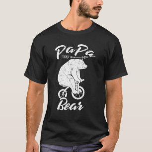 T-shirt Papa Bear Bear Riding Bicycle Papa Papa