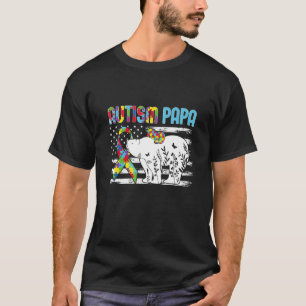 T-shirt Papa Bear Famille assortie Sensibilisation à l'aut