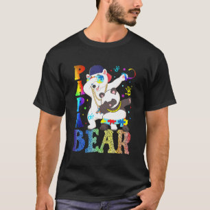 T-shirt Papa Bear Joyeux Mois de la sensibilisation à l'au