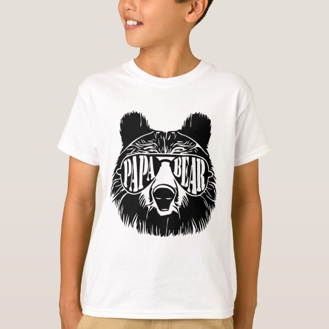 T-shirt Papa Bear Lunettes de soleil Fête des pères Papa G (Devant)
