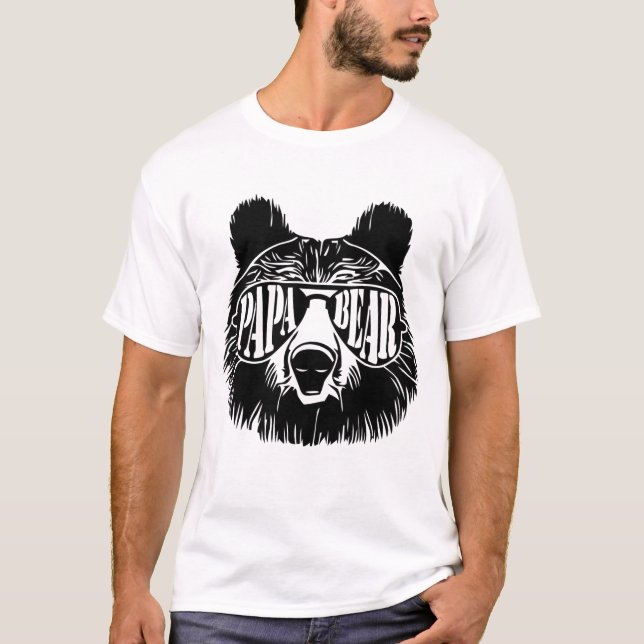 T-shirt Papa Bear Lunettes de soleil Fête des pères Papa G (Devant)