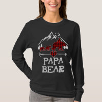Papa Bear Pyjama de Noël Buffle Rouge Plaid Desig
