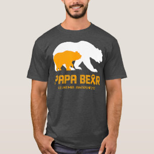 T-shirt Papa Bear Support LEUKEMIA Sensibilisation