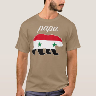 T-shirt Papa Bear Syria Drapeau Syrian Roties Premium