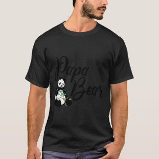 T-shirt Papa Bear Vegan Panda Family