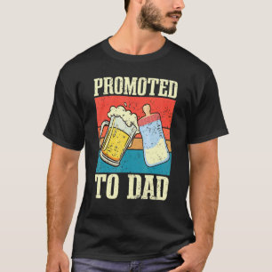 T-shirt Papa Bière Et Bébé Le Voyage Commence Premier Père