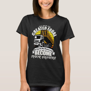 T-shirt Papa Blague Handsome Dump Trucker Tracteur Truck D