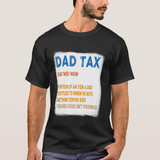 T-shirt Papa blanchi Définition de l'impôt Hommes Drôle Pè