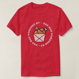 T-shirt Papa Bod Actionné Par Chicken Wings Parties scint