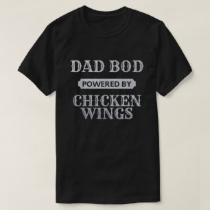 T-shirt Papa Bod Actionné Par Chicken Wings Parties scint