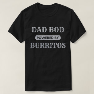 T-shirt Papa Bod Alimenté Par Burritos Parties scintillant