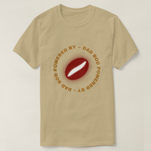 T-shirt Papa Bod Alimenté Par La Caféine