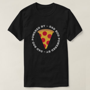 T-shirt Papa Bod Alimenté Par Pizza Parties scintillant T-