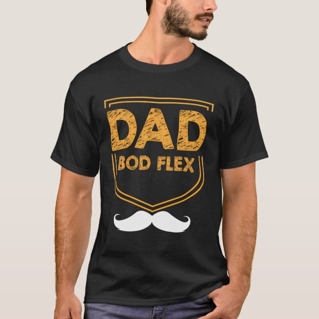 T-shirt Papa Bod Flex Fitness Lifestyle Santé Habits Papa (Devant)