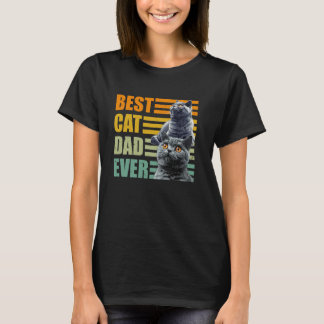T-shirt Papa British Shorthair MEILLEUR PÈRE DE CHAT JAMAI