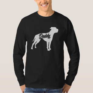 T-shirt Papa Bulldog Américain Hommes Pères De L'Américain