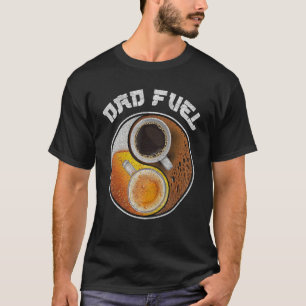 T-shirt Papa Carburant café et bière Yin Yang Fête des pèr