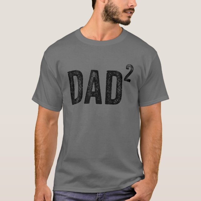 T-shirt Papa Carré Papa De Deux Jumeaux Drôle (Devant)