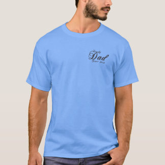 T-shirt Papa chanceux depuis (mis pendant votre année de