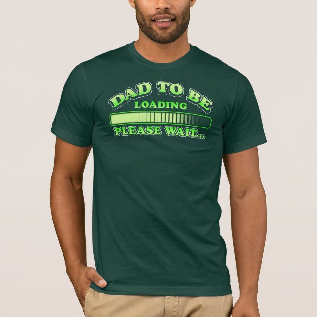 T-shirt Papa Chargera S'Il Vous Plaît Attendez Père Futur (Devant)