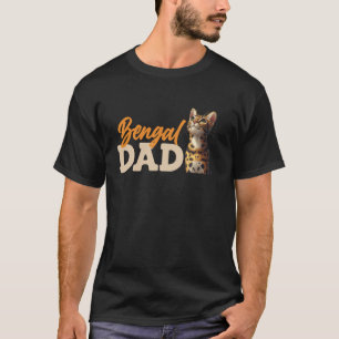 T-shirt Papa Chat Bengal Propriétaire Amateur de Chat Beng