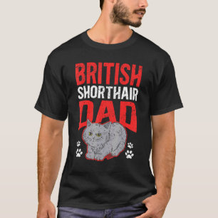 T-shirt Papa chat British Shorthair propriétaire de chat B