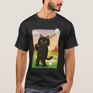 T-shirt Papa Chat de Golf Hommes de Golf Golfeur Club Ball