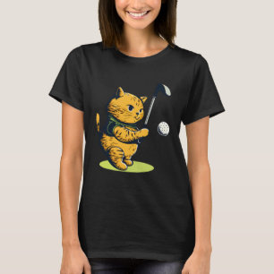 T-shirt Papa Chat de Golf Hommes de Golf Golfeur Club Ball