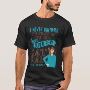 T-shirt Papa Chat Drôle Animal de Compagnie Chaton Amoureu