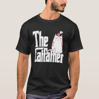 T-shirt Papa Chat Le Parrain du Chat Fou Chat Ennuyé Papa
