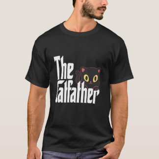 T-shirt Papa Chat Le Parrain du Chat Papa Chat Noir Mignon