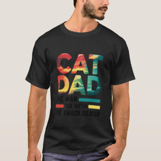 T-shirt Papa Chat L'Homme Mythe Distributeur de Friandises