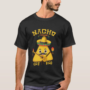 T-shirt Papa Chat Moyen Nacho Drôle de Papa Chapeau Sombre