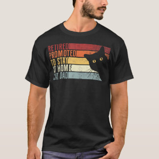 T-shirt Papa Chats Retraité Promu à Rester à la Maison Drô
