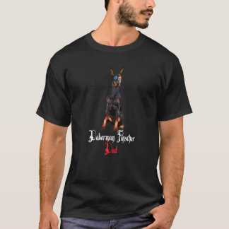 T-shirt Papa Chien Chiots Papa Doberman Pinscher