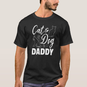 T-shirt Papa Chien et Chat pour Hommes Papa Chien et Chat